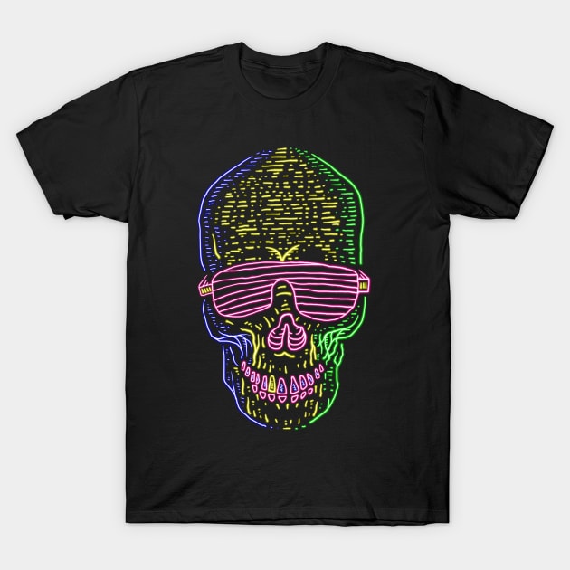 Skullneon T-Shirt by quilimo